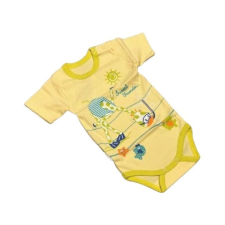 EEVI Rövid ujjú Body - Sárga Zsiráfos - 74 kombidressz, body