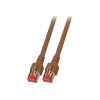 EFB RJ45 Patchkabel S/FTP, Cat.6, LSZH, 0,25m, braun (K5517.0,25)
