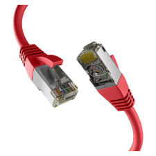 EFB S/FTP CAT8.1 Patch kábel 0.5m - Piros kábel és adapter