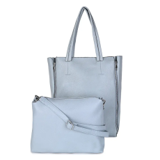  Égkék Műbőr Shopper Táska Szett