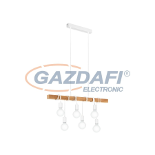 EGLO 33165 függeszték E27 6x60W fehér/tölgy Townshend világítás