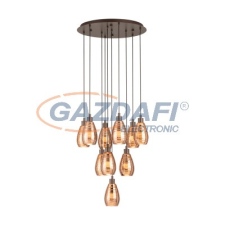 EGLO 39509 Függeszték E27 10x60W barna Siracusa világítás