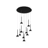 EGLO 39714 LEDfüggeszték 10x4,5W 58cm fek Nucetto