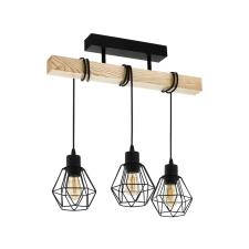 EGLO 43131 Mennyezeti lámpa E27 3x60W fekete/tölgy Townshend5 világítás