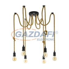 EGLO 43195 függeszték E27 6x28W fekete/kötél Rampside világítás