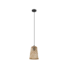 EGLO 43252 függeszték E27 1x40W 18cm fekete/natúr Claverdon