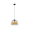 EGLO 43311 Függ.E27 1x40W37cmfekete/rattan Anwick