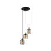 EGLO 43499 Függeszték E27 3x40W fk/amber Chisle