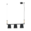 EGLO 43612 Függeszték E27 3x40W fekete/fa Lacey
