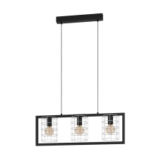 EGLO 43663 Függ E27 3x40W fekete/galv Jubily világítás