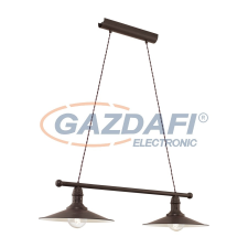 EGLO 49457 Függeszt E27 2x60W antik barna Stockbury világítás