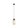 EGLO 49473 függeszték E27 1x60W fekete/fa Littleton
