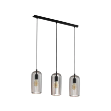 EGLO 49645 függeszték E27 3x60W fekete/réz Roccamena világítás