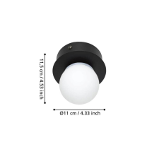 EGLO , 900659 , MOSIANO , fali-mennyezeti lámpa , 3000 K , LED , 1X3,3W , IP44 , fehér világítás