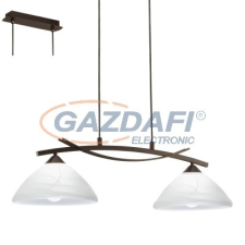 EGLO 91433 Függ.E27 2x60W barna/alabástr.b.Vinovo világítás