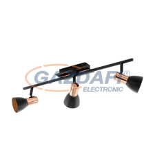 EGLO 94586 Led fali/ mennyezeti GU10 3x3,3W fekete/réz Barnham világítás