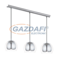 EGLO 94593 Függeszték E27 3x40W króm/átlátszó bura Rocamar világítás