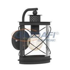 EGLO 94843 Kültéri fali le E27 1x60W fekete Hilburn kültéri világítás