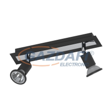 EGLO 94964 LED fali/ mennyezeti GU10 2x5W fekete/króm Sarria világítás
