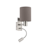 EGLO 96481 - LED Fali lámpa PASTERI 1xE27/40W+LED/3,5W barna
