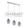 EGLO 96774 Függeszték E27 3x28W króm/átlátszó fekete Murmillo