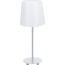 EGLO Asztali lámpa króm/fehér textil 1x40W Lauritz EGLO92884 Eglo világítás