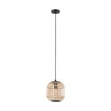 EGLO BORDESLEY FÜGGESZTÉK E27 1X28W FEKETE/FA világítás