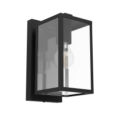 EGLO Budrone fekete-átlátszó kültéri fali lámpa (EG-900288) E27 1 izzós IP44 kültéri világítás