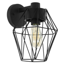 EGLO CANOVE kültéri fali lámpatest E27 1x60W IP44 fekete/ áttetsző kültéri világítás