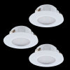 EGLO Eglo Pineda 95814 dimmelhető, beépíthető spotlámpa szett, 3x6W LED, 3000K, 3x500lm