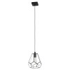 EGLO Függeszték E27 1x40W fek/üveg Mardyke
