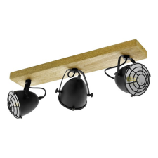 EGLO Gatebeck fekete-natúr mennyezeti spotlámpa (EG-44093) E14 3 izzós IP20 világítás