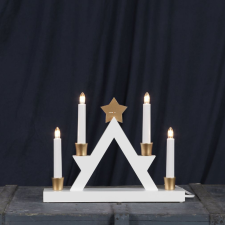 EGLO Magyarország Kft. Karácsonyi gyertyapiramis csillaggal arany-fehér színben (Julle) karácsonyi dekoráció