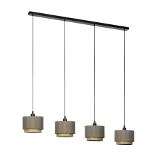 EGLO Marchena fekete-barna függesztett lámpa (EG-390121) E27 4 izzós IP20 világítás