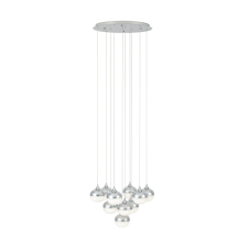 EGLO Mioglia króm-fehér LED függesztett lámpa (EGL-39527) LED 10 izzós IP20 világítás