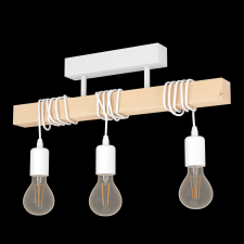 EGLO TOWNSHEND mennyezeti lámpa E27 3x60W IP20 fényforrás nem tartozék, fehér-fa világítás