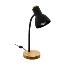 EGLO VERADAL ASZTALI LÁMPA E27 1X40W FEKETE/FA világítás