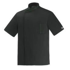 egochef Szakácskabát - fekete, patentos, microtec, hálós hátú