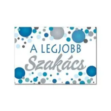 egyéb A Legjobb Szakács Kék Pasztell Konfettis Hűtőmágnes party kellék