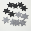 egyéb Alátét csillag filc 6 részes kétféle változatban 13 cm szürke / fekete