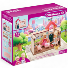 egyéb Babaház nappali bútorokkal és babával játékbaba felszerelés