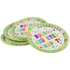 egyéb Boldog szülinapot papírtányér 6 darabos - 23 cm party kellék