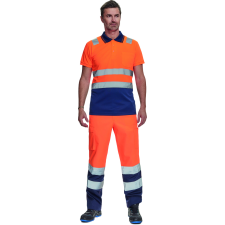 egyéb CADIZ HV galléros póló (narancssárga/navy, 5XL) munkaruha