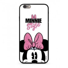 egyéb Disney prémium szilikon tok edzett üveg hátlappal - Minnie 050 Huawei P30 fehér (DPCMIN32117) tok és táska