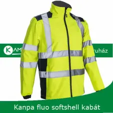 egyéb Dzseki Kanpa Hi-Viz softshell sárga 4XL láthatósági ruházat