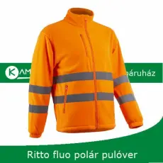 egyéb Felső Ritto cipzáros polár Hi-Viz narancs XL