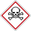 egyéb GHS piktogram, Mérgező, nagyon mérgező anyag, 20x20mm, 20db/ív