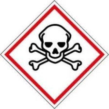 egyéb GHS piktogram, Mérgező, nagyon mérgező anyag, 20x20mm, 20db/ív információs címke