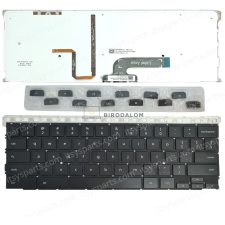 egyéb Google Chromebook Pixel gyári billentyűzet (US kiosztás, háttérvilágítással, fekete) laptop alkatrész