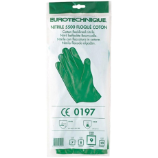 egyéb Gumikesztyű vegyszerálló L Nitril zöld_Eurotechnique